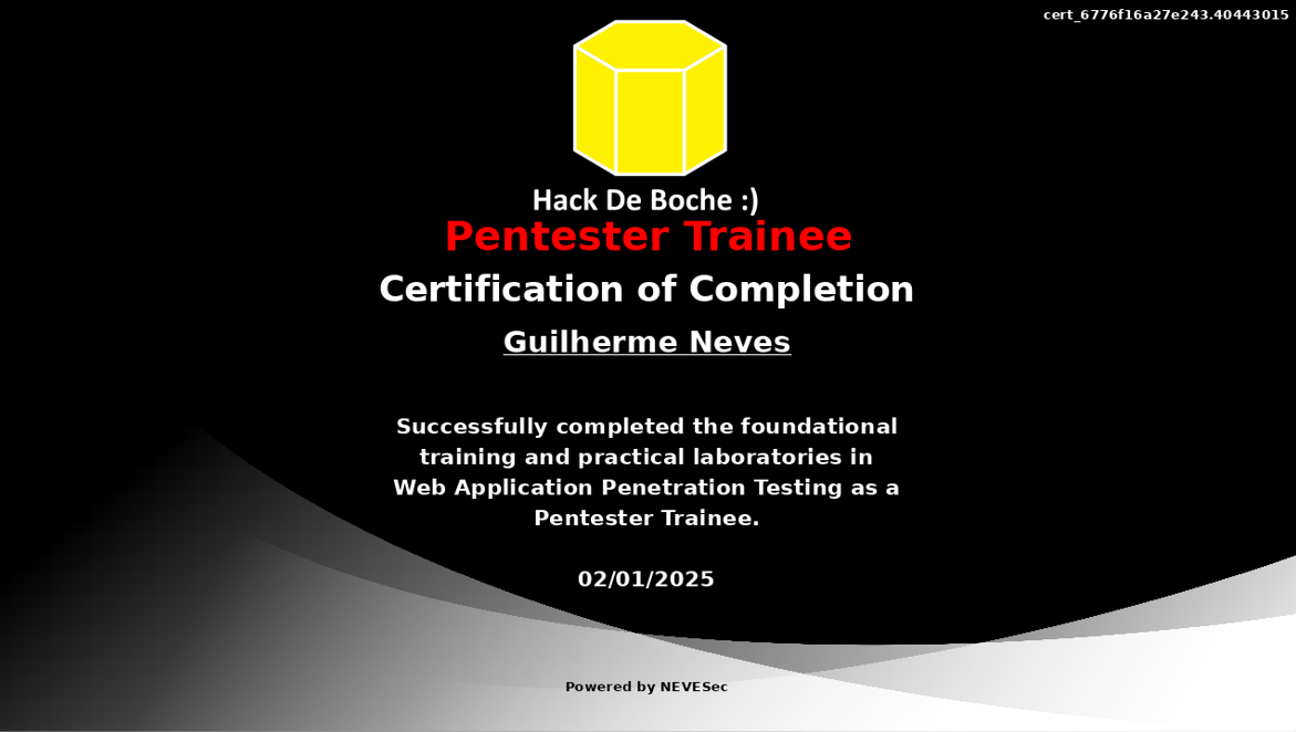Completion Certificate